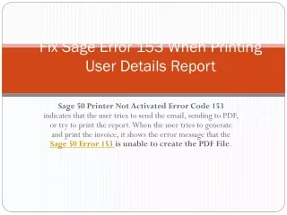 fix sage error 153 when printing user details report