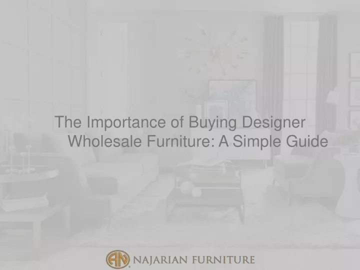 the importance of buying designer wholesale