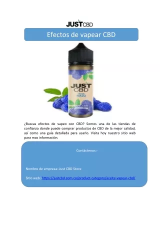 Efectos de vapear CBD