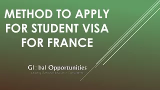 method to apply for student visa for france