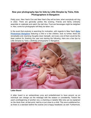 New year photography tips for kids by Little Dimples by Tisha, Kids Photographers In Bangalore