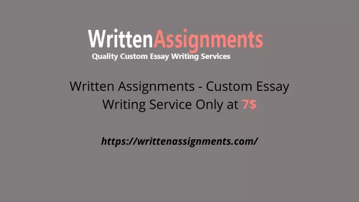 written assignments custom essay writing service