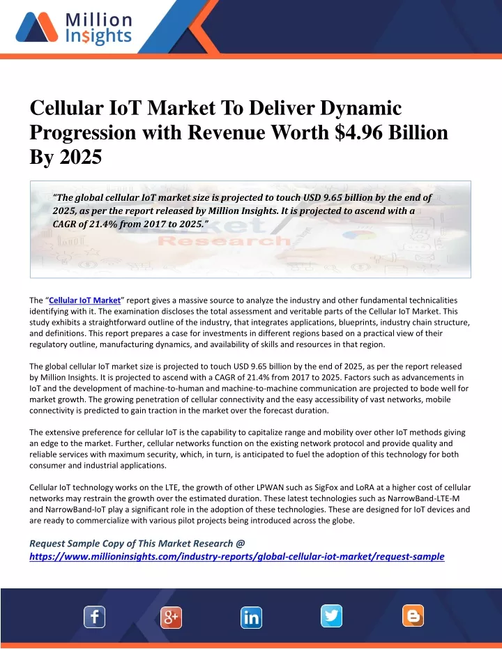 cellular iot market to deliver dynamic