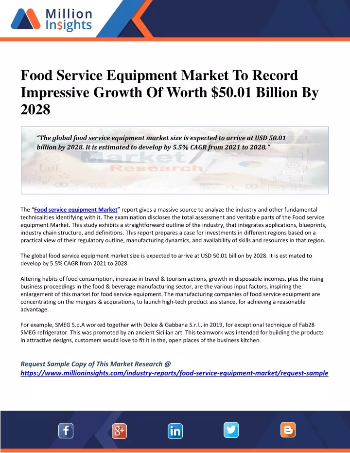 food service equipment market to record