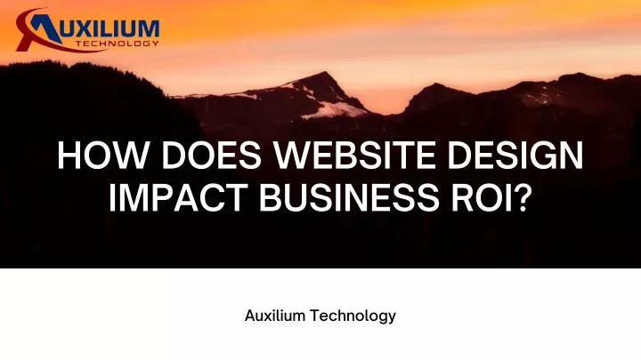 how does website design impact business roi