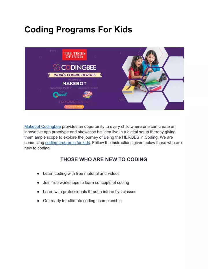 coding programs for kids