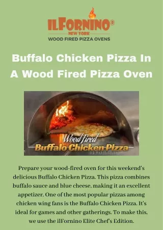 Homemade Buffalo Chicken Pizza in Wood Fired Oven