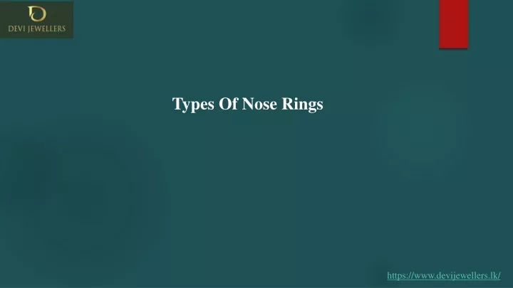 types of nose rings