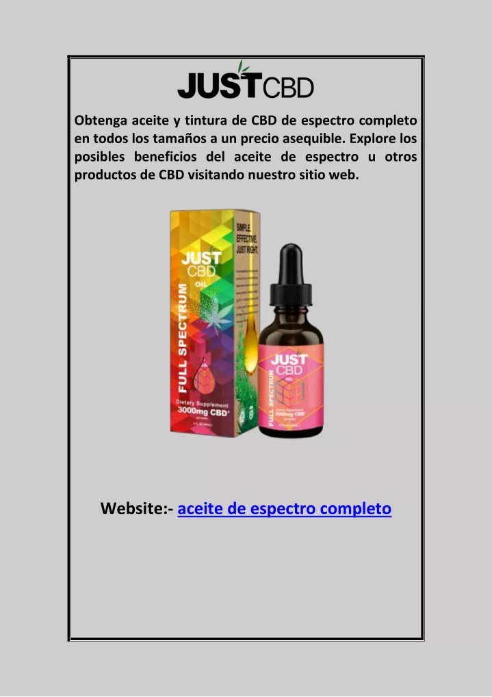 obtenga aceite y tintura de cbd de espectro