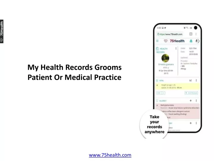 my health records grooms patient or medical