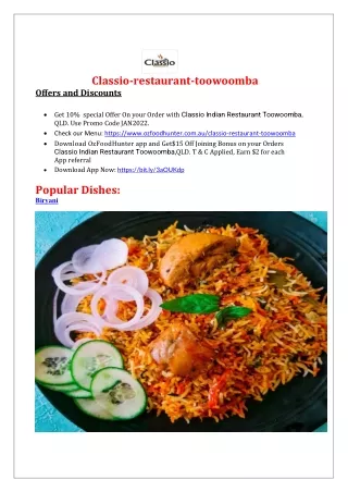 classio restaurant toowoomba offers and discounts
