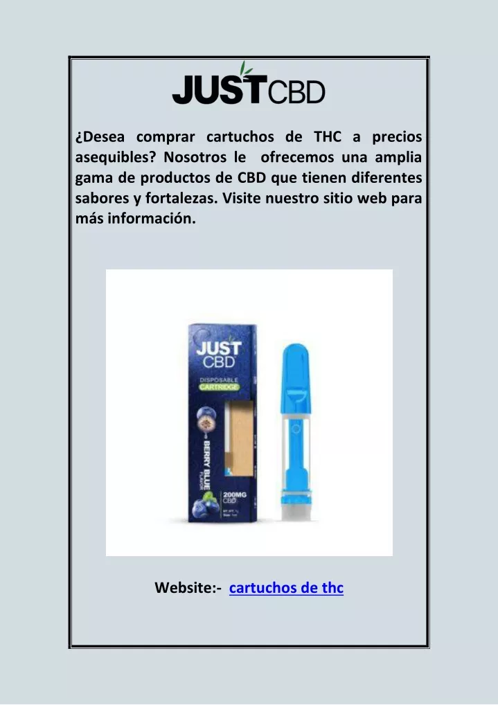 desea comprar cartuchos de thc a precios