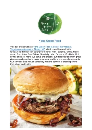 yong green food visit our official website yong
