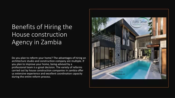 benefits of hiring the house construction agency in zambia