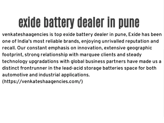 exide battery dealer in pune