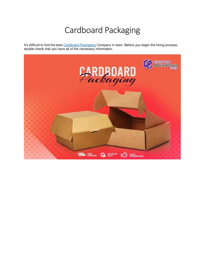 PPT - Cardboard Packaging PowerPoint Presentation, free download - ID ...