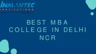 Best MBA College in Delhi_NCR