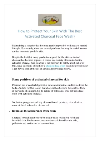 Benefits Of Using Activated Charcoal For Skin | Northbeach Soap
