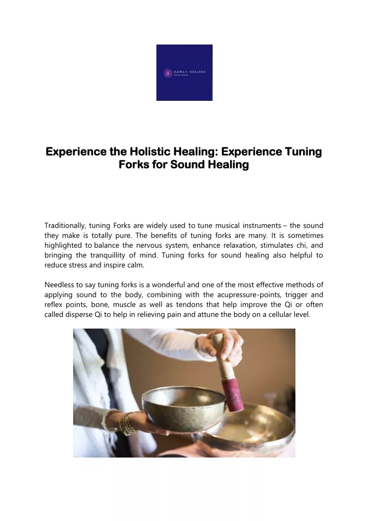 experience the holistic healing experience tuning