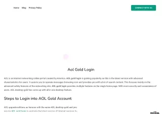 Aol Gold Login