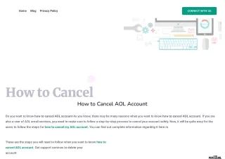 How to Cancel AOL Account