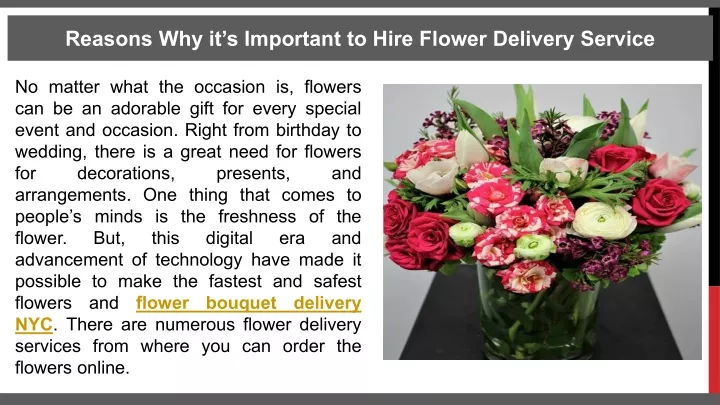 reasons why it s important to hire flower