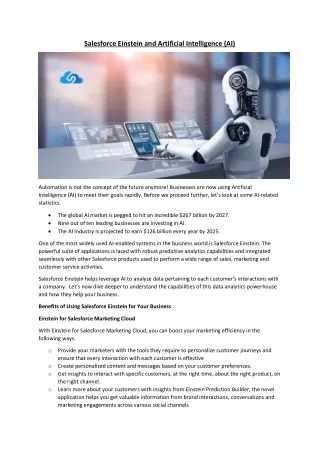 salesforce einstein and artificial intelligence ai