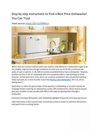 step by step instructions to find a best price
