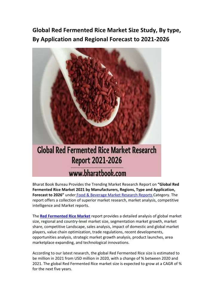 global red fermented rice market size study