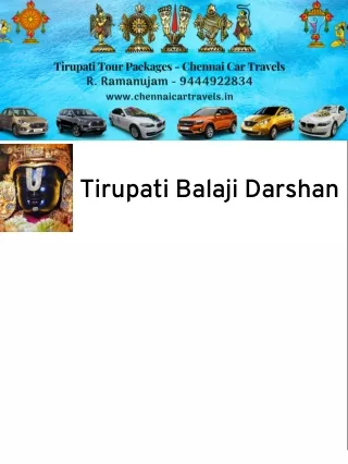 Chennai To Tirupati Tour Package - Chennai Car Travels