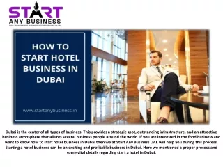 How to Start Hotel business in Dubai
