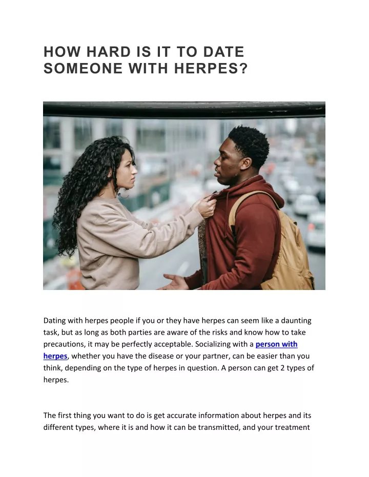 how hard is it to date someone with herpes