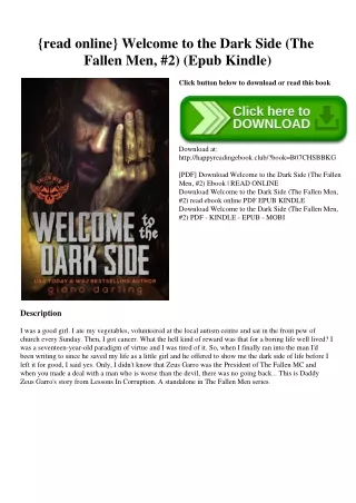 {read online} Welcome to the Dark Side (The Fallen Men  #2) (Epub Kindle)
