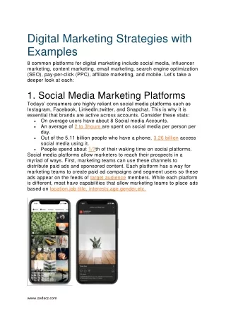 Digital Marketing Strategies with Examples