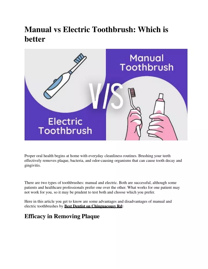 manual vs electric toothbrush which is better