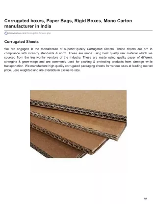 corrugated sheets