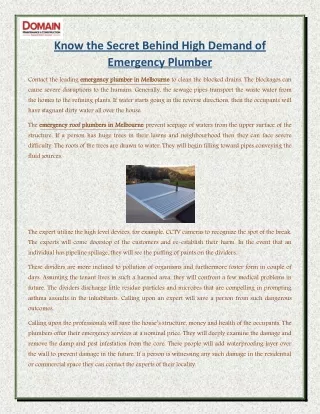 know the secret behind high demand of emergency