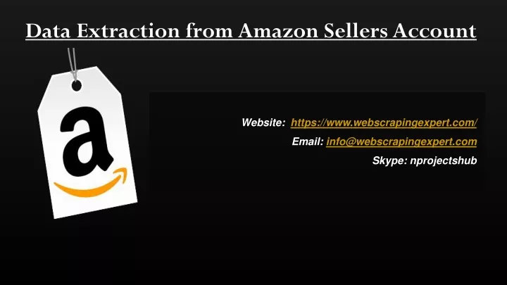 data extraction from amazon sellers account