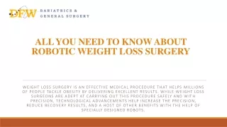 Robotic Assisted Surgery DFW