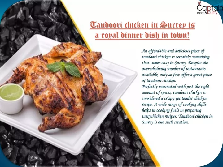 tandoori chicken in surrey is a royal dinner dish