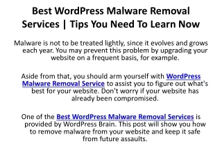Best WordPress Malware Removal Services - Tips You Need To Learn Now