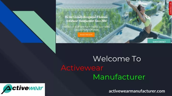 welcome to activewear manufacturer