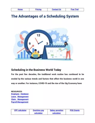 the advantages of a scheduling system