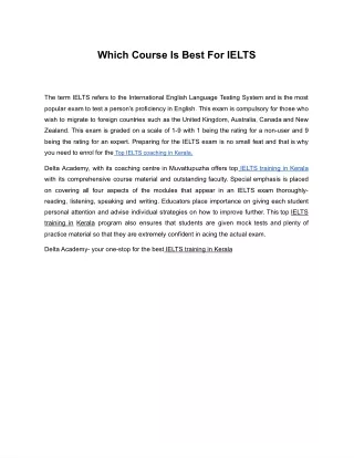 which course is best for ielts