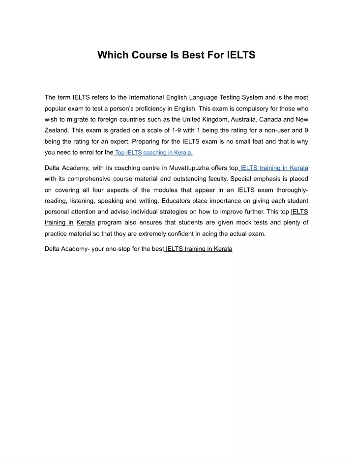 which course is best for ielts