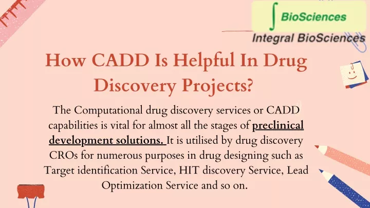 how cadd is helpful in drug discovery projects