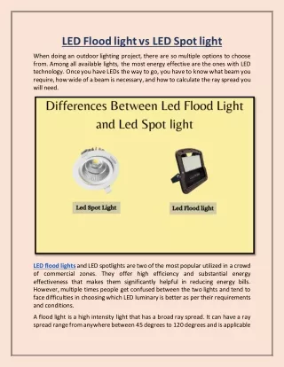led flood light vs led spot light