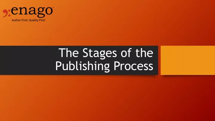 the stages of the publishing process