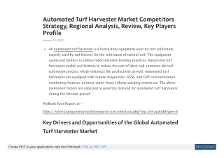 automated turf harvester market competitors
