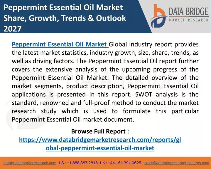 peppermint essential oil market share growth